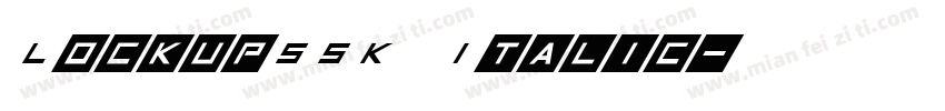 LockupSSK Italic字体转换